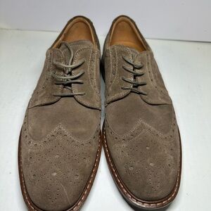 Ecco  Vitrus Men's  Dark Clay Suede Tie Oxford Shoes Size 9 NWOT